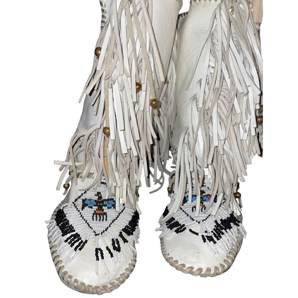 Vintage Custom Made Native American Fringe Boots